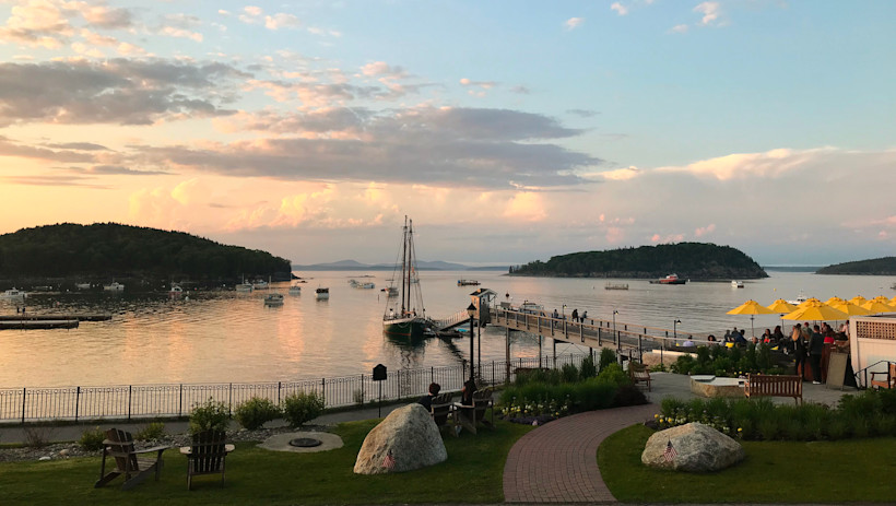 Sunset at Agamont Park in Bar Harbor, Maine
