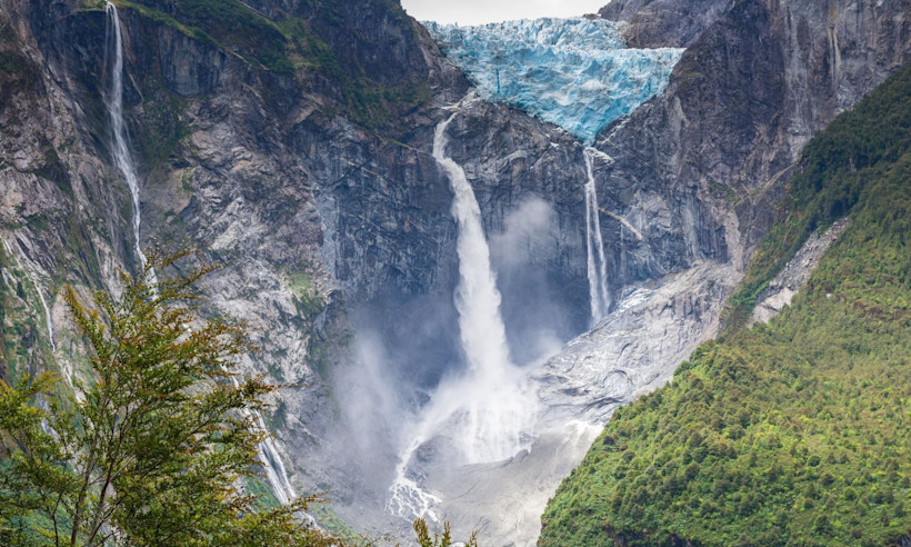 The Hanging Glacier in Queulat National Park is one of the best hikes to do when visiting Patagonia.