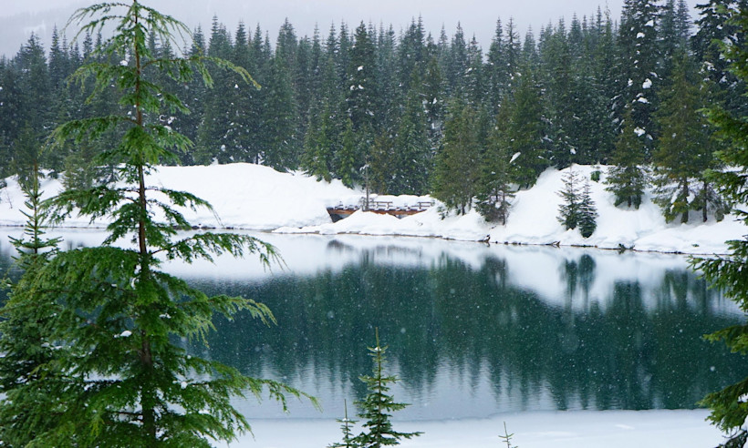 Gold Creek Pond is one of the most popular winter hikes in Washington.