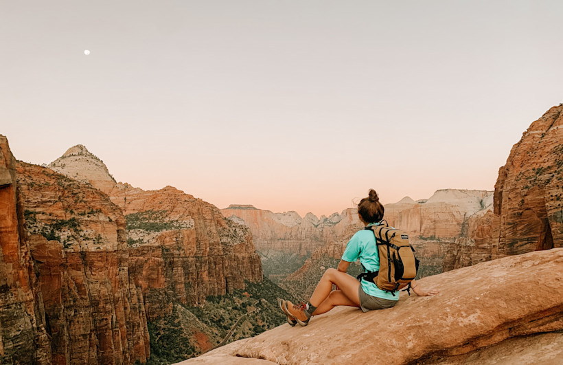 Sunrise Hike at Zion National Park Overlook Point Trail