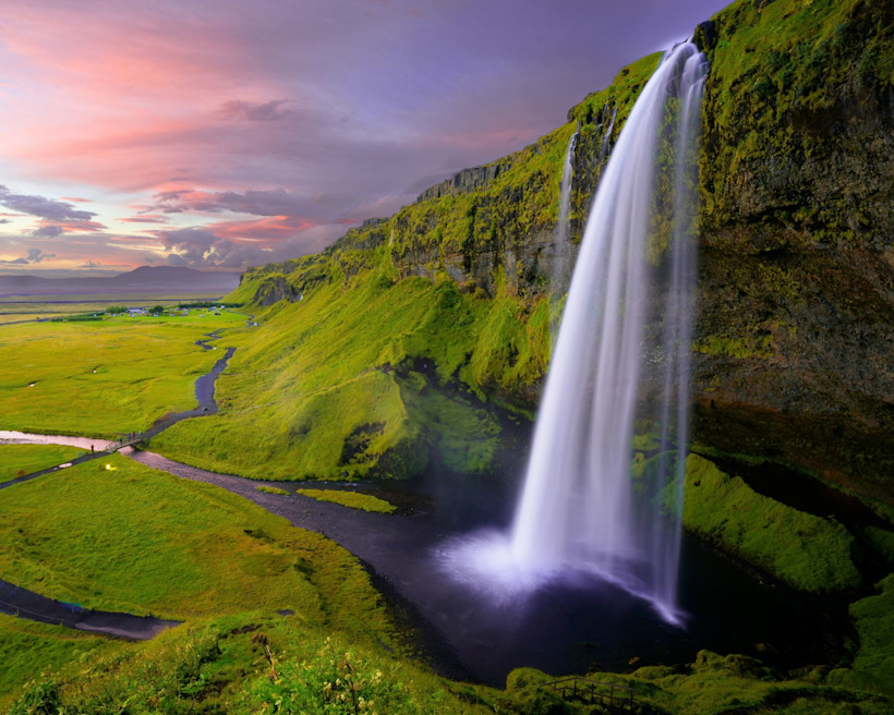 Seljalandsfoss is one of the most unique waterfalls in Iceland, because you can walk behind it!