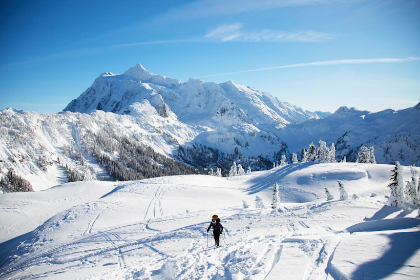 View of Mount Shuksan from the Artist Point Snowshoe