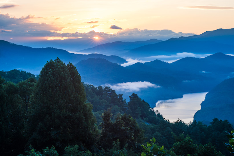 Sunrise over Great Smoky Mountains National Park
