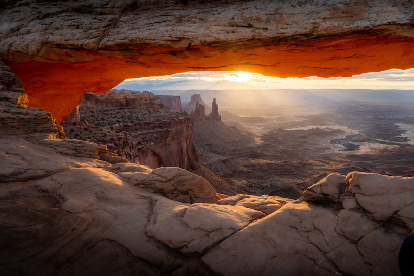 Mesa Arch at Canyonlands National Park.