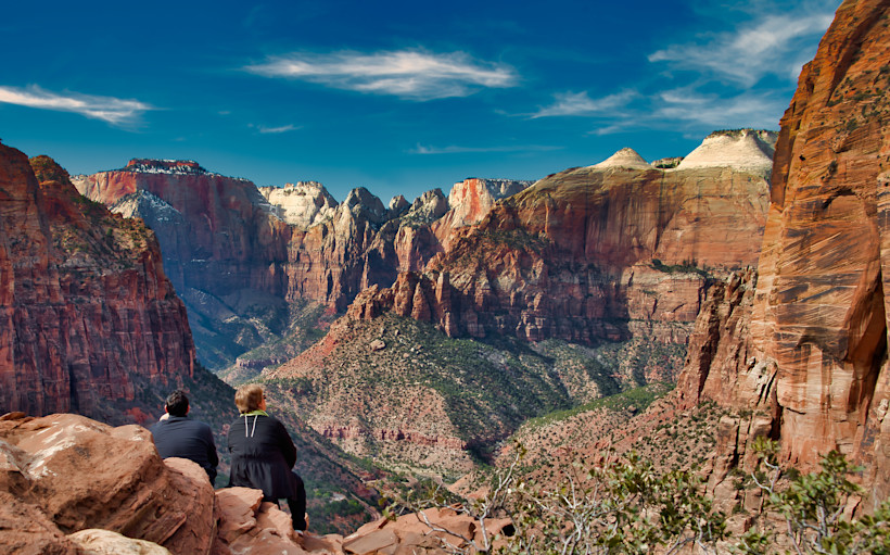 View from the Canyon Trail Overlook in Zion National Park, Utah