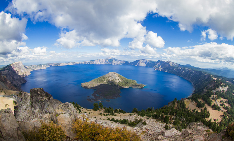 A Bird's Eye View of Crater Lake, Oregon