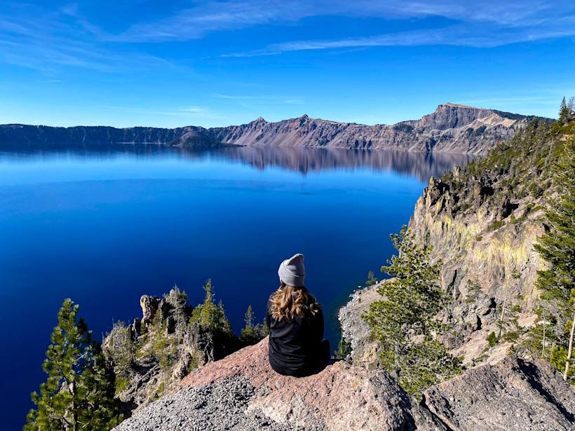 AdventureTripr Champion Elizabeth Sheets at Crater Lake