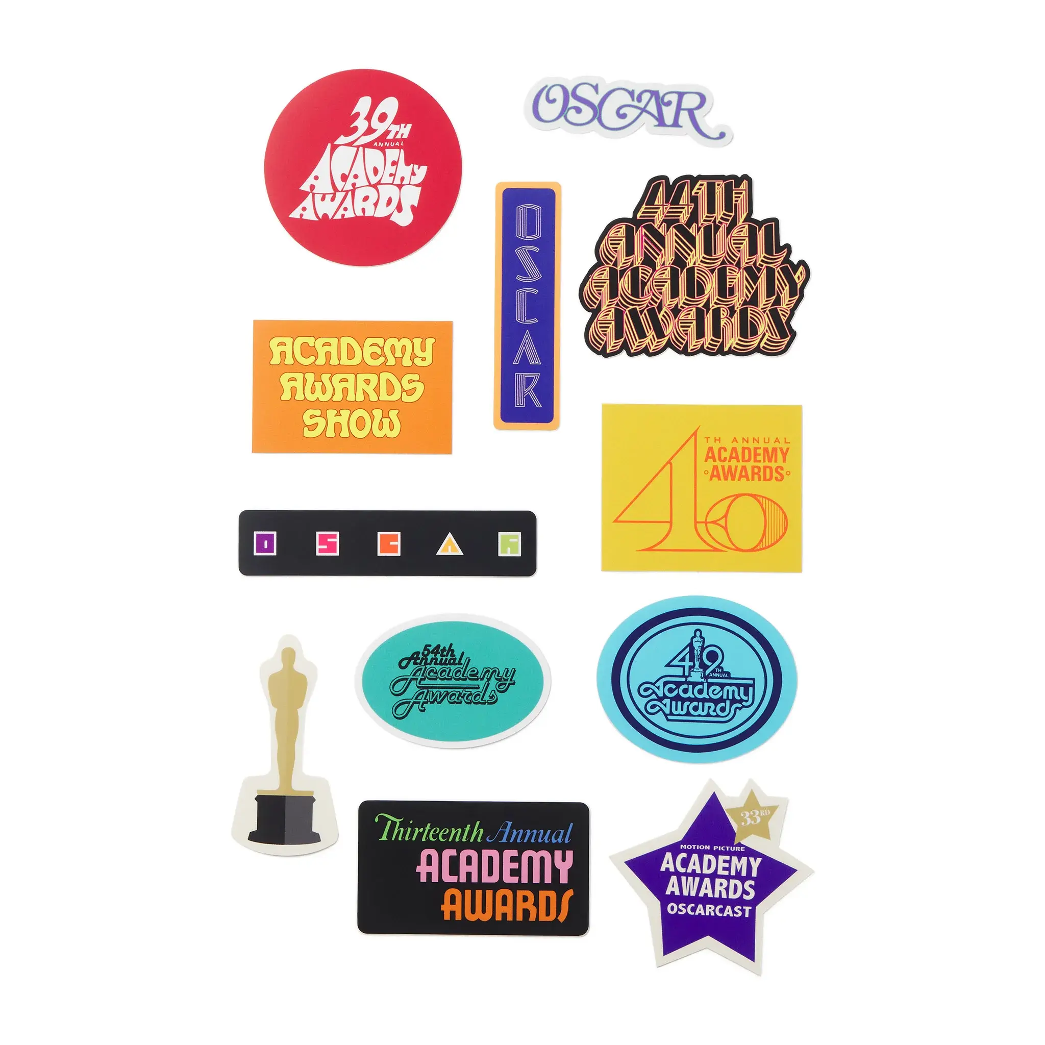 Vintage Academy Awards Logo Sticker Pack