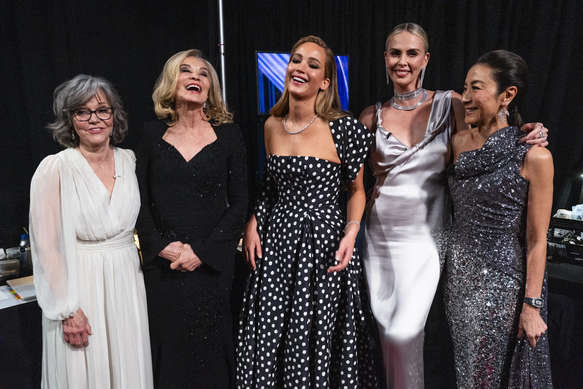 Sally Field, Jessica Lange, Jennifer Lawrence, Charlize Theron and Michelle Yeoh