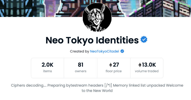 New Tokyo Identities 