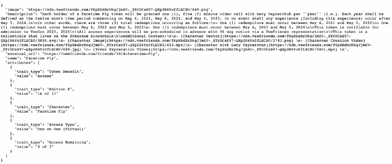 OpenSea Metadata Webpage Example