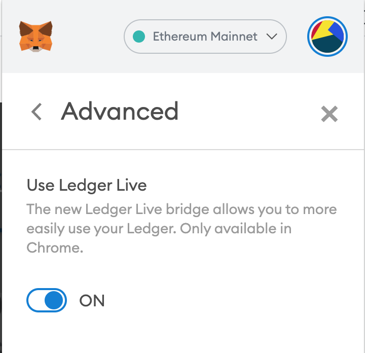 Connecting MetaMask to Ledger