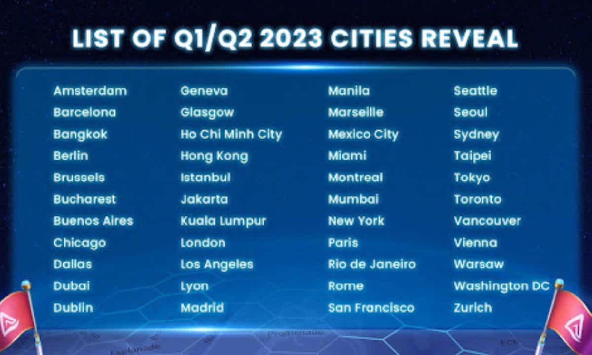 List of Q1 Q2 2023 Cities Reveal