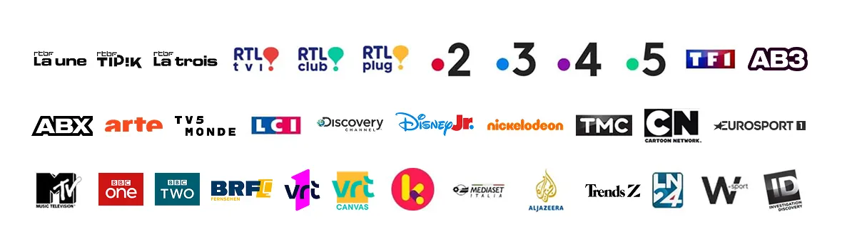 Sender bei Scarlet Digital-TV: belgische Sender, Kindersender, Sport und internationale Programme.