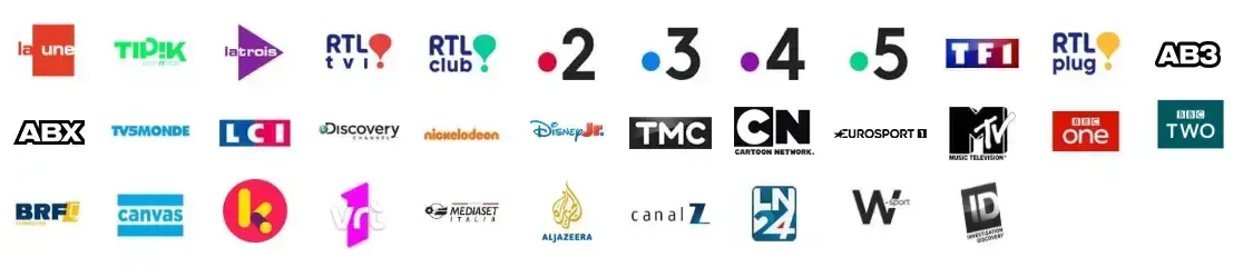 Sender bei Scarlet Digital-TV: belgische Sender, Kindersender, Sport und internationale Programme.