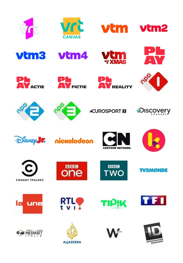 Zenders bij Scarlet Digitale-TV: Belgische zenders, kinderprogramma’s, sport en internationale kanalen.