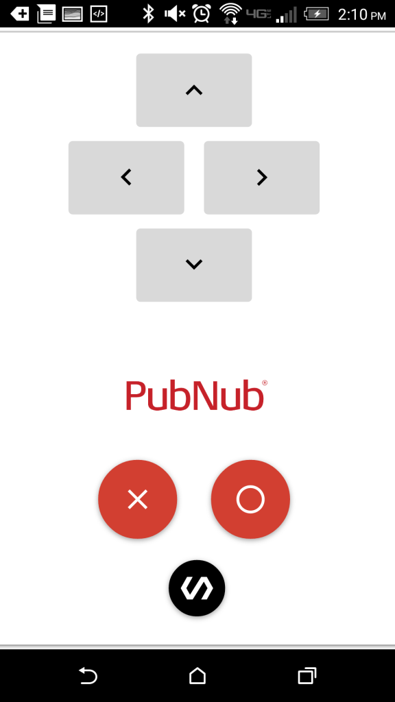 The PubMote controller from the live demo
