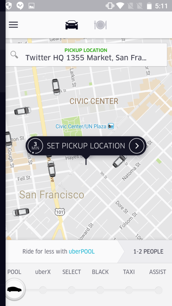 Fetching a Ride with Uber