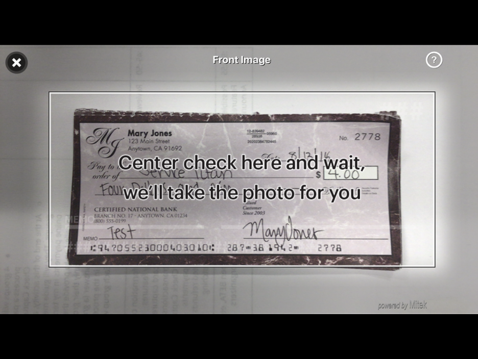 Playbook - mobile check capture &