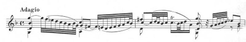 Adagio music diagram