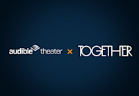 Audible and TOGETHER's logos side-by-side on a dark background.