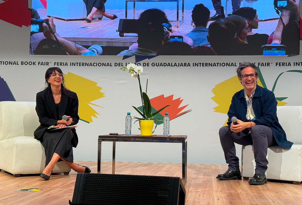 Author and art historian Gina Jaramillo moderates a fireside chat with actor Gael García Bernal about his ongoing Audible collaboration.