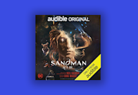 The cover for Sandman: Act III is on a bright blue background. The cover image includes a face sculpted from sand which is being blown away.