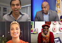 Top row: Abhniav Mathur, SVP, Global Center for Urban Development and Ras Baraka, Mayor, Newark, NJ.
Bottom Row: Aisha Glover, VP, Urban Innovation and Marcus Samuelsson, Chef