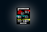 The show artwork for "Sexual Misconduct of the Middle Classes," "What Happened Was," and "New Born."