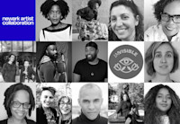 Black and white photos of the selected artists and artist collectives.