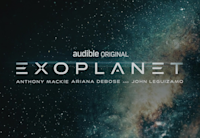 A still image from the trailer for "Exoplanet." It features the title of the project against a vivid night sky.