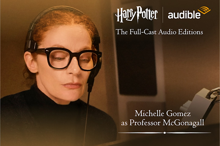 A photo of Michelle Gomez performing the role of Professor McGonagall.