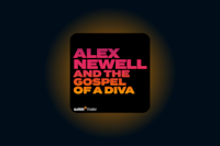 a book cover with pink, red, and orange text