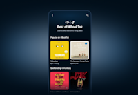 A demo image showing titles in Audible's app under a page for the "Best of #BookTok."