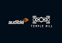 a black background with Audible logo and Temple Hill logo in white