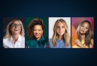 Headshots of Mel Robbins, Rachel Rodgers, Gabrielle Bernstein, and Chrissy Teigen side-by-side.