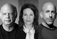 Black and white photos of Wallace , Lili Taylor and Scott Elliott.