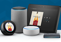 Audible books displayed on various Alexa-enabled devices.
