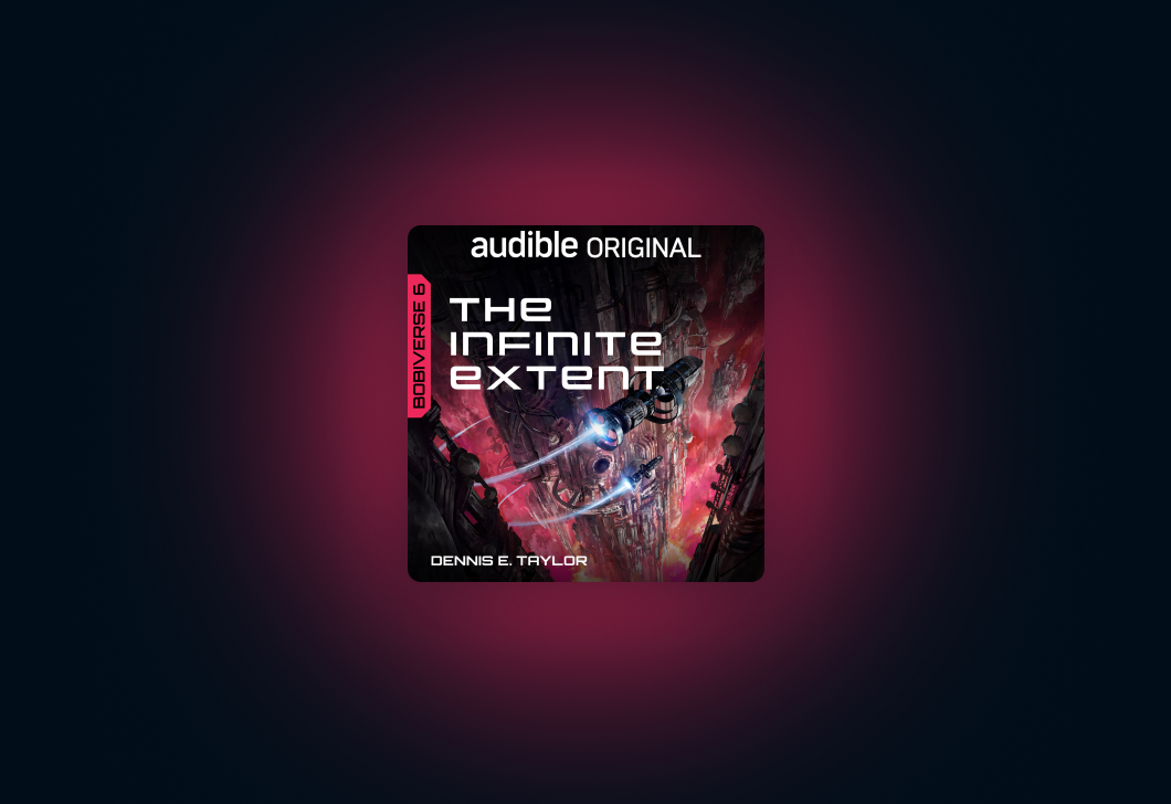 The cover art for “The Infinite Extent” on a dark background.