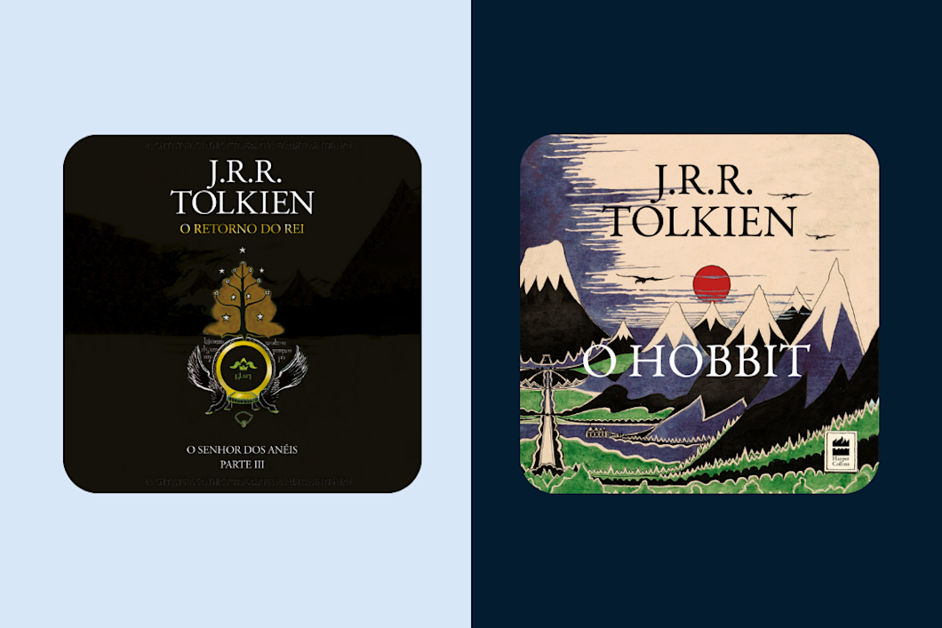 a close up of two book covers