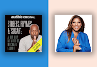 The cover art of "Streets, Rhymes & 'Sugar'" features a photo of Michael Elliot on the left and a photo of Queen Latifah in motion on the right.