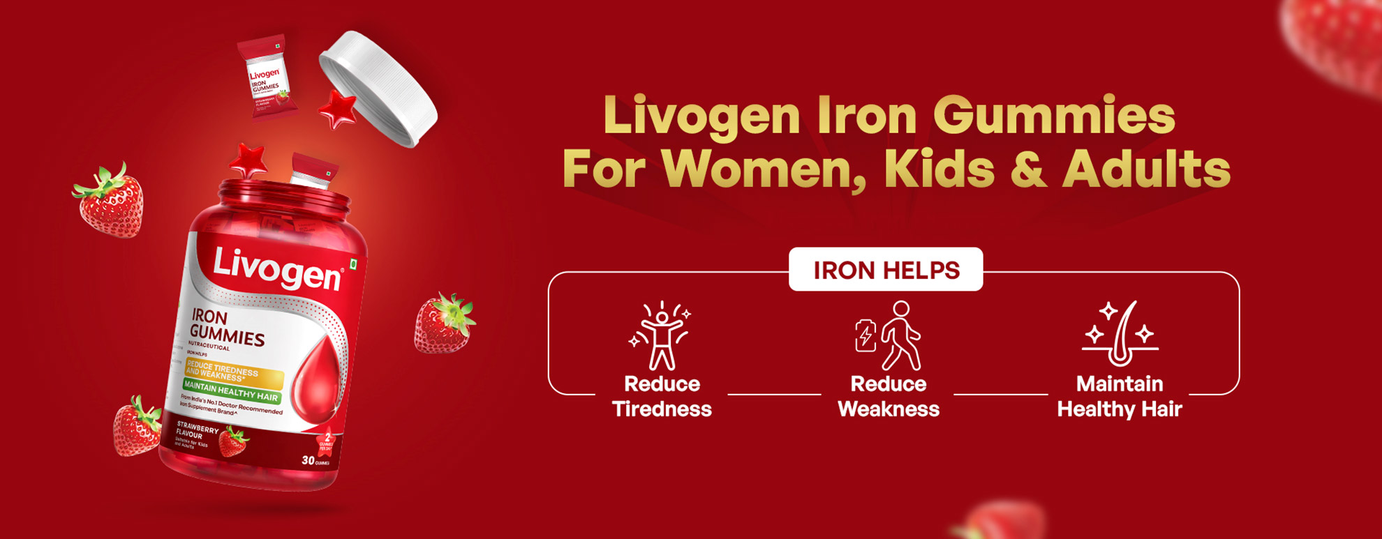 Livogen iron gummies for women, kids and adults