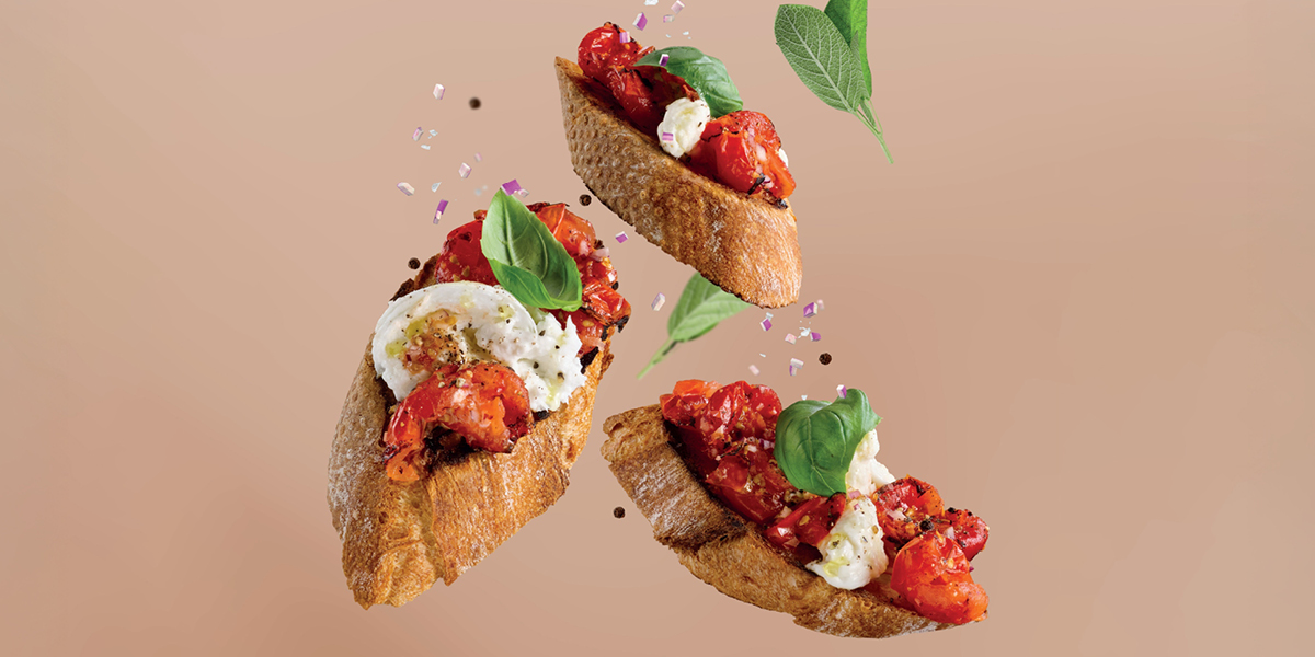 1200x600px blogipildid Bruschetta grillitud tomatite ja mozzarellaga