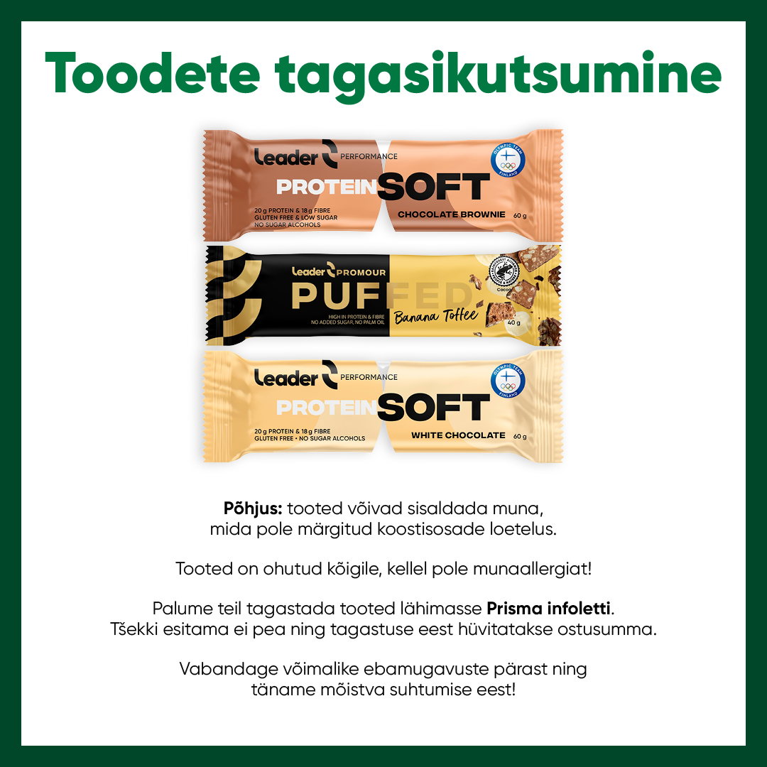 Tagasikutsumine LEADER Proteiinibatoon FB
