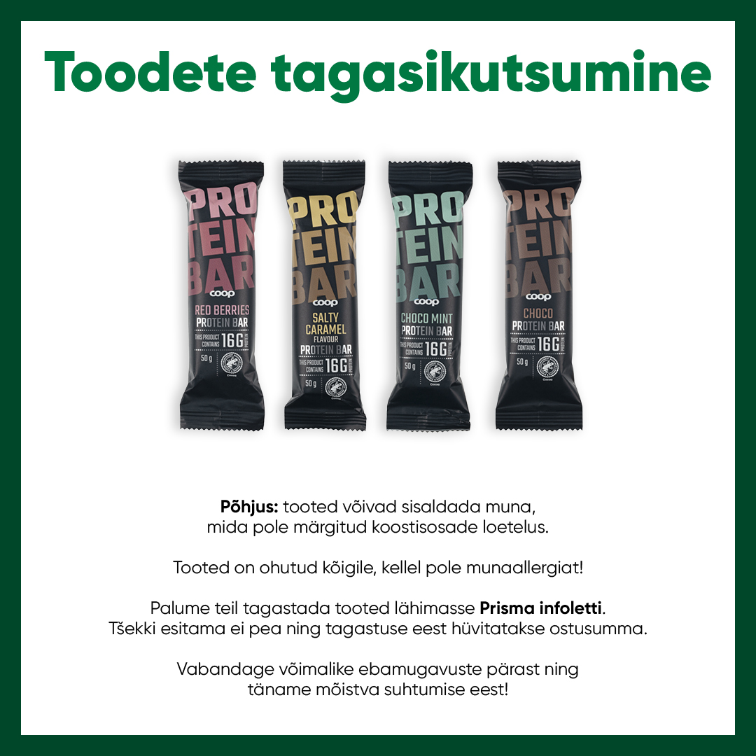 Tagasikutsumine COOP Proteiinibatoon FB