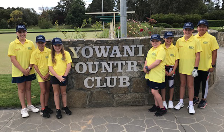 Yazmin Black (far right) with Yomani Country's Club 2021 AGF scholarship recipients.
