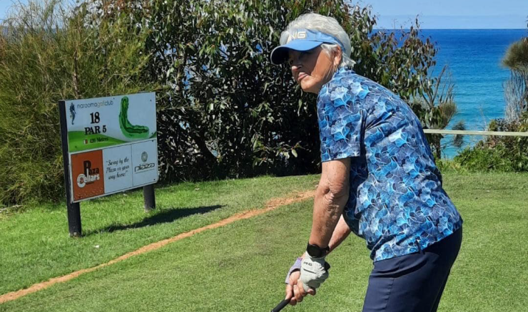 Sylvia Donohoe has remarkably won 14 straight club championships at Narooma Golf Club.