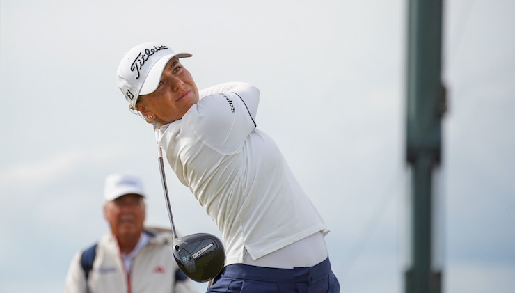 Steph Kyriacou on Sunday at Royal Porthcawl