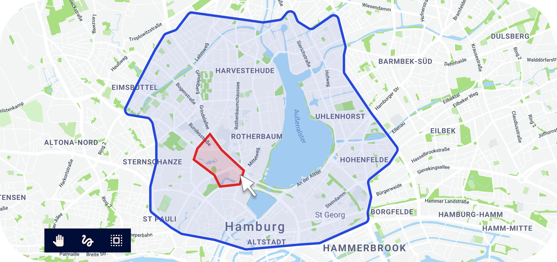 Geofencing in Wunder Mobility application.