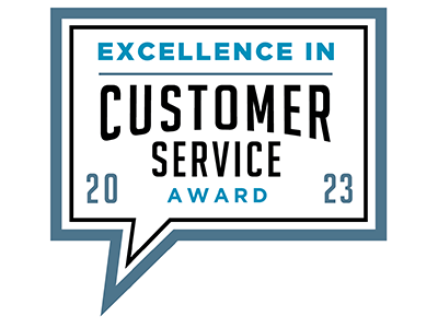 2023 Excellence in Customer Service Award Logo